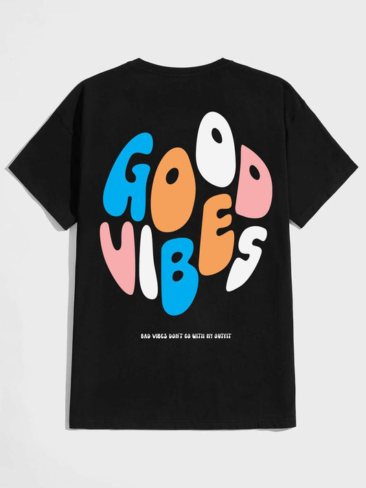 GOOD VIBES Men's Printed T-Shirt